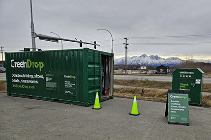 Exterior of GreenDrop donation center