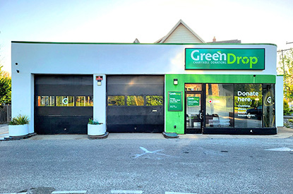 Exterior of GreenDrop donation center