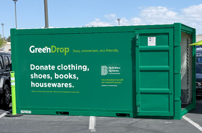 Exterior of GreenDrop donation center